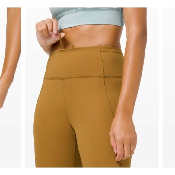 Lululemon Fast and Free Crop II 19" Non-Reflective Spiced Bronze EUC Size 6 - Picture 9 of 16